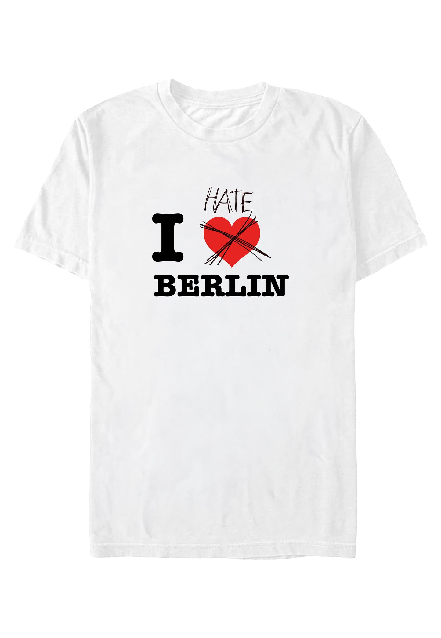 Panicbaby I Hate Berlin White T-Shirt